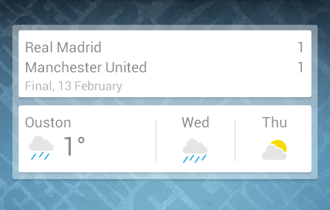 google now widget screenshot